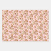 Winter Gingerbrood Cute Stars Fun Kerstmis Inpakpapier Vel (Voorkant 3)