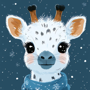 Winter Giraffe Charm iPhone / iPad hoesje