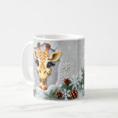 Winter Giraffe Mok Wrap 3D ontwerp (Voorkant links)