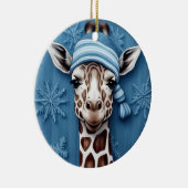 Winter Giraffe Snowflake Ornament (Rechts)