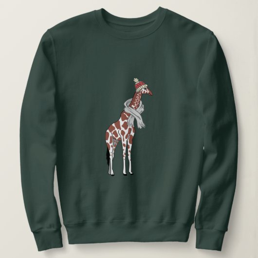 Winter giraffe sweatshirt (Design voorkant)