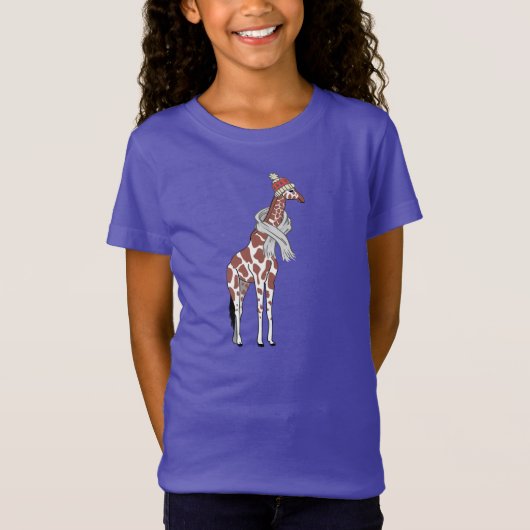Winter giraffe T-Shirt (Voorkant)