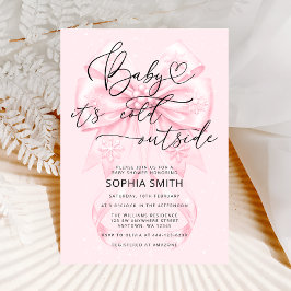 Winter Girl Baby shower Baby Het is koud buiten Kaart