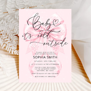 Winter Girl Baby shower Baby Het is koud buiten Kaart