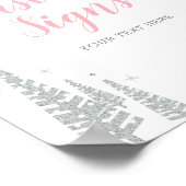 Winter Girl Baby shower, Bday Custom Party Sign Poster (Hoek)