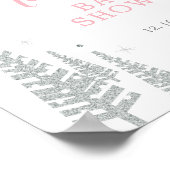 Winter Girl Baby shower, Sprinkle Welcome Sign Poster (Hoek)