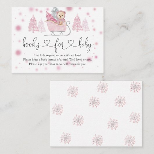 Winter Girl Beer Books for Baby Enclosure Card Informatiekaartje (Voorkant / Achterkant)