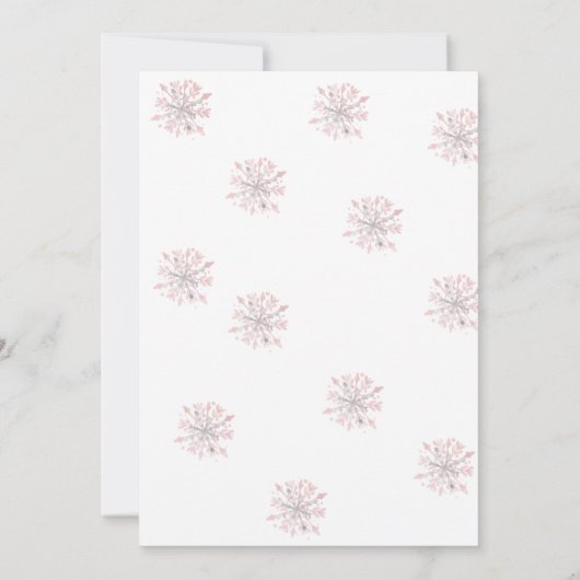 Winter Girl Woodland Beer Floral Baby shower Kaart (Achterkant)