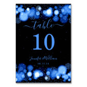 Winter Glam Xmas Vakantie Bruiloft Blauw Kaart (Achterkant)