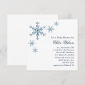 Winter Glamor Baby shower Uitnodiging (Voorkant / Achterkant)