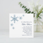 Winter Glamor Baby shower Uitnodiging (Staand voorkant)