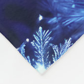 Winter Glans Blauwe Sneeuwvlokken Fleece Deken (Hoek)