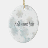 Winter Glans Ornament - Voeg Uw Naam Toe (Rechts)