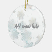 Winter Glans Ornament - Voeg Uw Naam Toe (Links)