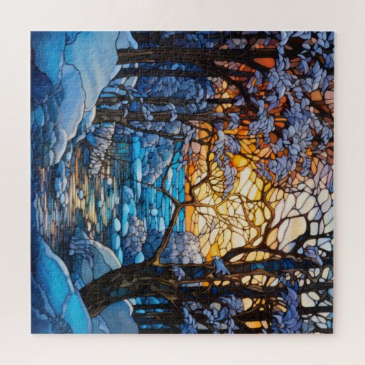 Winter Glas in lood puzzel (Horizontaal)