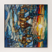 Winter Glas in lood puzzel (Horizontaal)