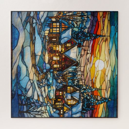 Winter Glas in lood puzzel (Horizontaal)