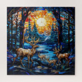 Winter Glas in lood puzzel Legpuzzel (Verticaal)