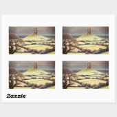 Winter Glastonbury Tor  Rechthoekige Sticker (Vel)