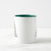 Winter Glitter Groene Boom Gepersonaliseerde Kerst Mok (Midden)