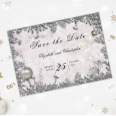 Winter Glitter Kerstmis Magische Bruiloft Save The Date