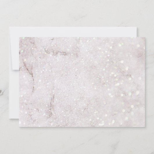 Winter Glitter Kerstmis Magische Bruiloft Save The Date (Achterkant)