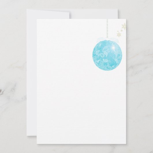 Winter Glitters Gold & Silver Wedding Kaart (Achterkant)