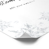 Winter Glittery Sneeuwvlok Aangepaste Tekst Teken Poster (Hoek)