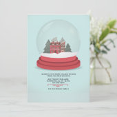 Winter Globe Verhuisbericht Feestdagenkaart (Staand voorkant)
