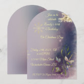 Winter Glow Birthday Flat Greeting Card Kaart (Voorkant / Achterkant)