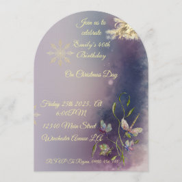 Winter Glow Birthday Flat Greeting Card Kaart