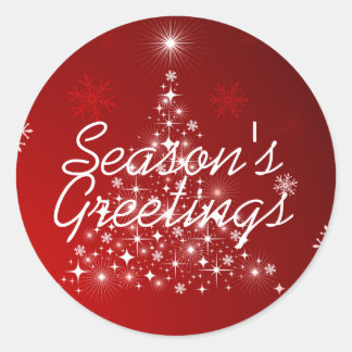 Winter Glow · Groeten van het seizoen Ronde Sticker