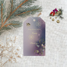 Winter Glow verjaardagscadeautags Cadeaulabel