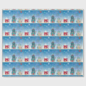 Winter Gnome Holiday Village Cadeaupapier (Vlak)
