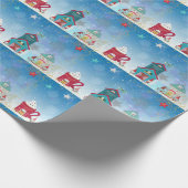 Winter Gnome Holiday Village Cadeaupapier (Hoek)