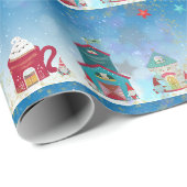 Winter Gnome Holiday Village Cadeaupapier (Rol Hoek)