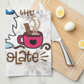 Winter Gnome Ik ben hier voor het chocolade. Theedoek (Quarter Fold)