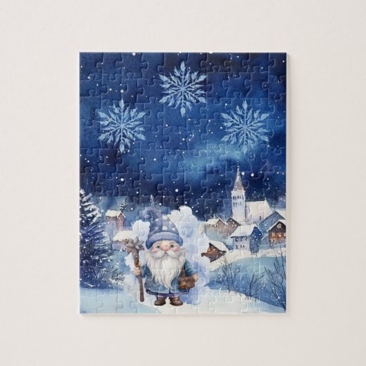 Winter Gnome Jigsaw Puzzel (Verticaal)