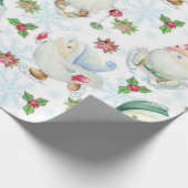 Winter Gnome kerstpatroon Cadeaupapier (Hoek)