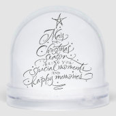 Winter Gnome Kerstwensen Sneeuwbol (Achterkant)