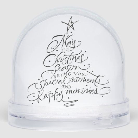 Winter Gnome Kerstwensen Sneeuwbol (Achterkant)