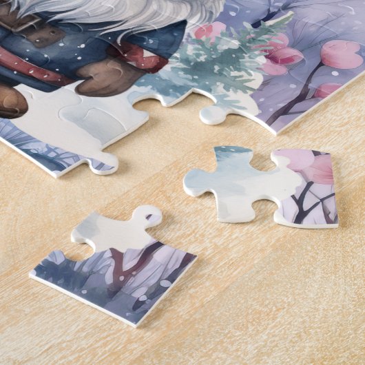 Winter Gnome Medium Complexiteit_02 Legpuzzel (Zijkant)
