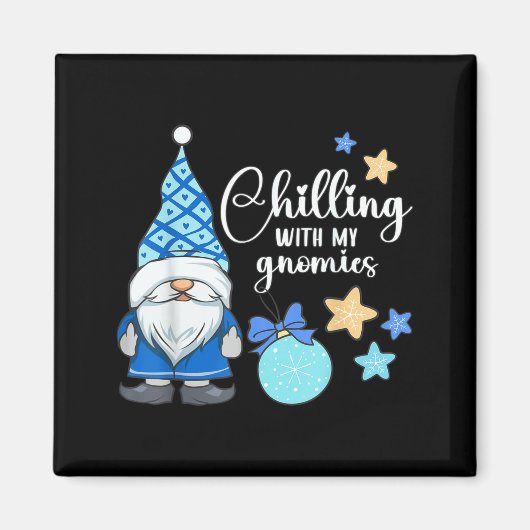 Winter Gnome, Nordic, Christmas Gnome Magneet (Voorkant)