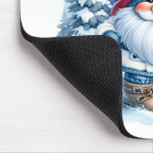 Winter Gnome Skiën met een konijn Muismat (Hoek)