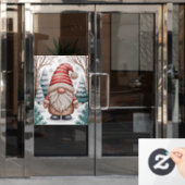 Winter Gnome Window Cling Raamsticker (Kantoordeur)