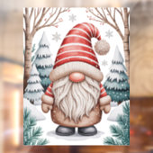 Winter Gnome Window Cling Raamsticker (Vel 2)