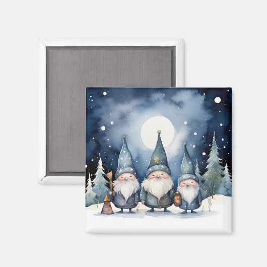 Winter Gnomes Magnet (Voorkant / Achterkant)