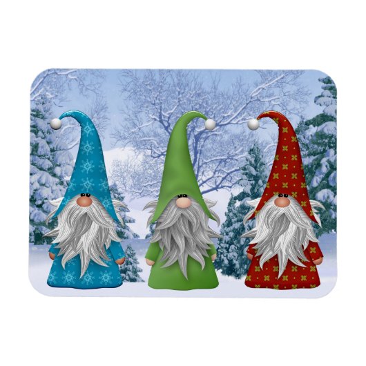Winter Gnomes Magnet Magneet (Horizontaal)