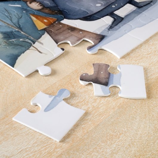 Winter Gnomes Puzzle Legpuzzel (Zijkant)