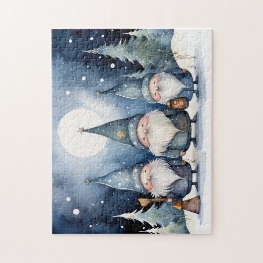 Winter Gnomes Puzzle Legpuzzel (Verticaal)